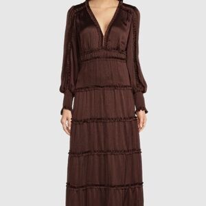 Chelsea & Violet Chocolate Maxi Dress - size M